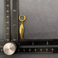 Fish Charm 18K Gold Plated Huggie Earrings