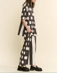 Dottie Relaxed Fit Lounge Set + Charcoal Polka Dot