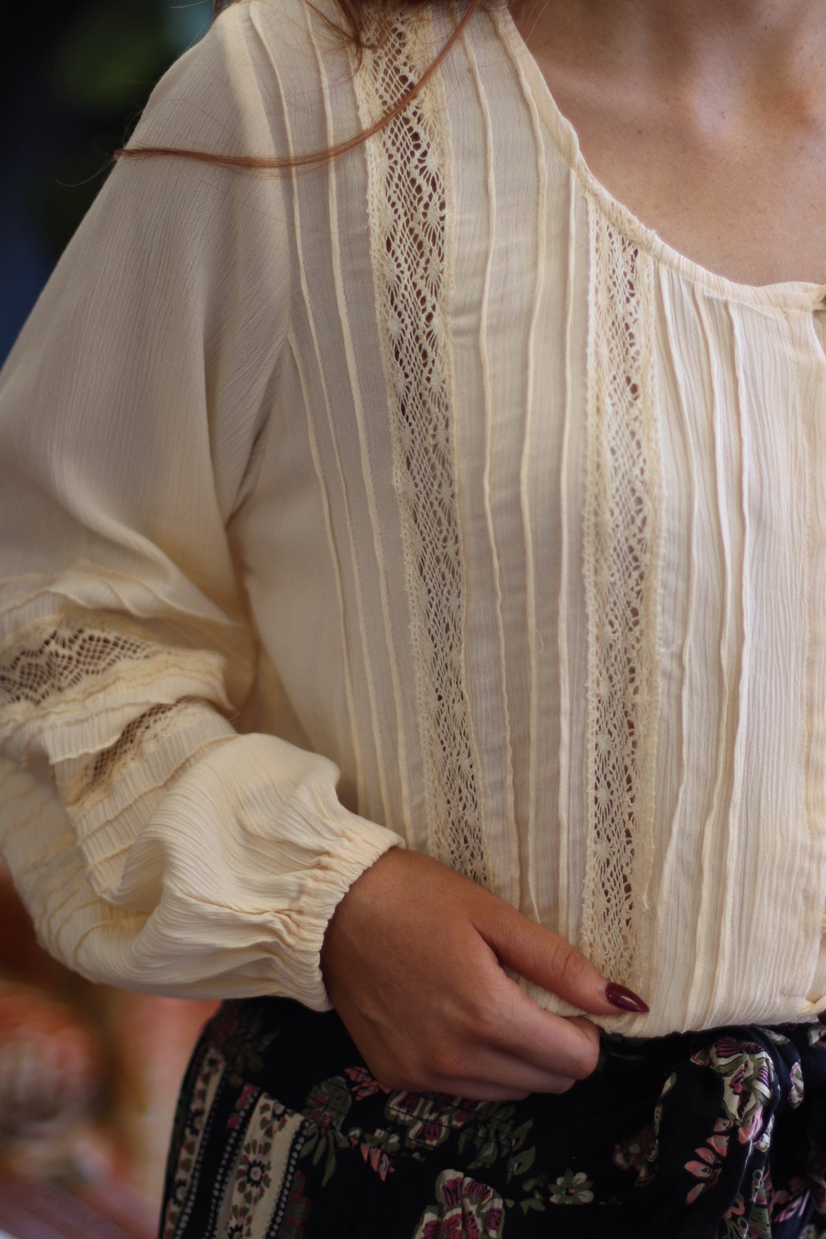 Lillie Cottagecore Button Down Prairie Blouse