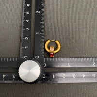 Zircon Inlaid 18K Gold Plated Huggie Earrings