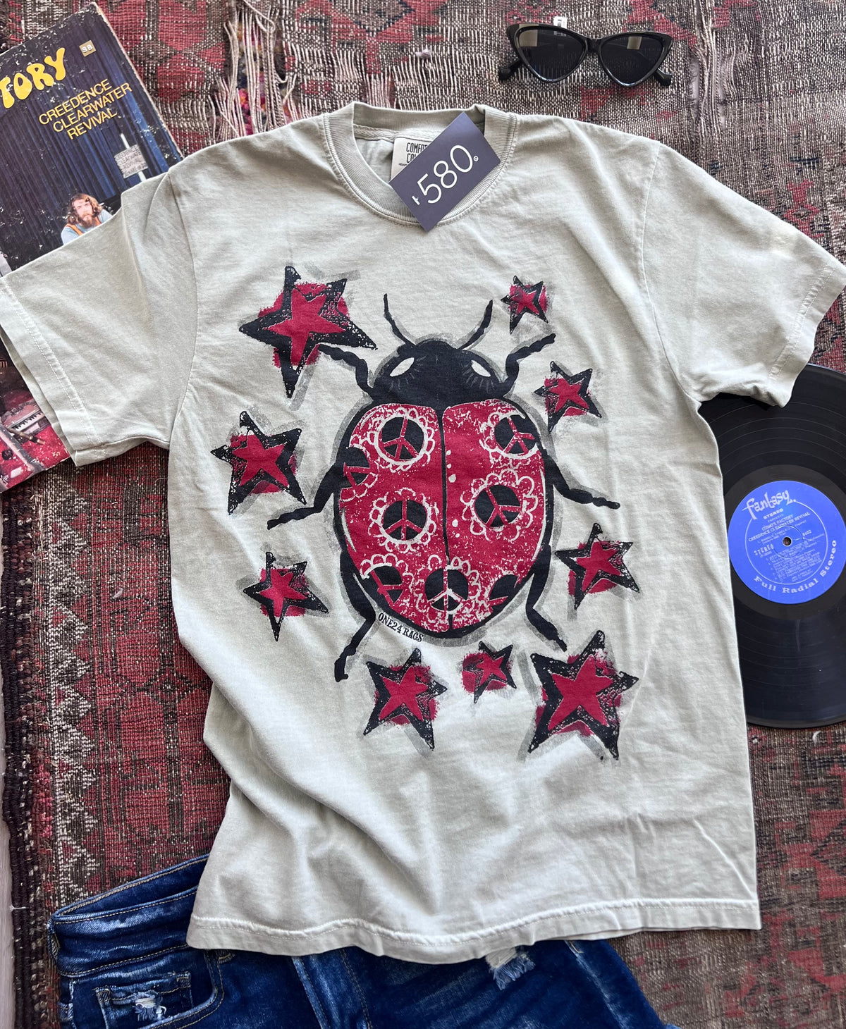 Starstruck Ladybug Sage Graphic Tee