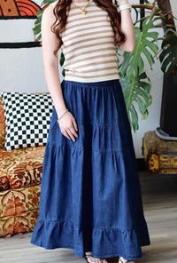 Springsteen Denim Midi Skirt