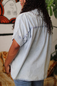 Skyline Chambray Button Down Top
