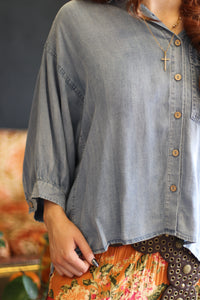 Garten Button Down Chambray Top