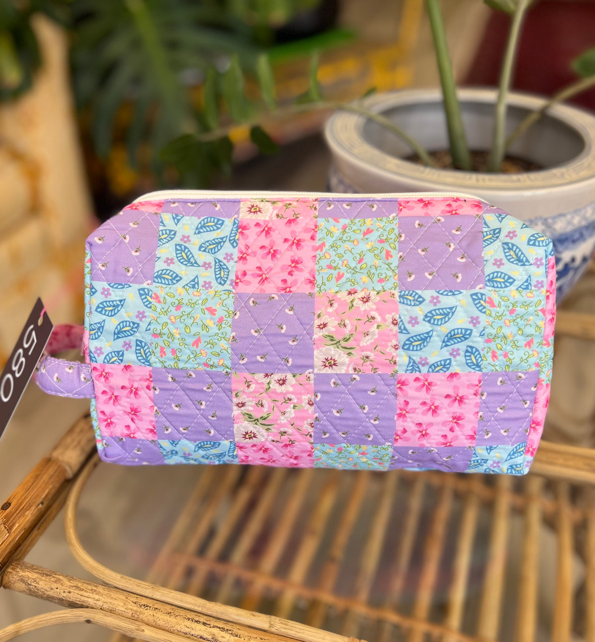 "Spring Garden" Quilted Vanity and Travel Bag