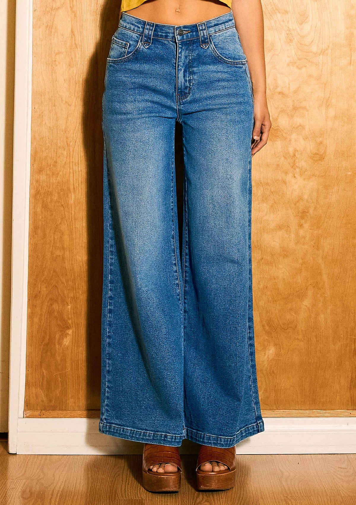 Low Rise Palazzo Jeans