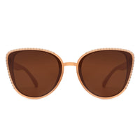 Chic Oversized Cat-Eye Rhinestone Sunglasses