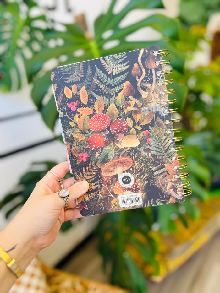 Spiral Art Journal Forest Mushrooms