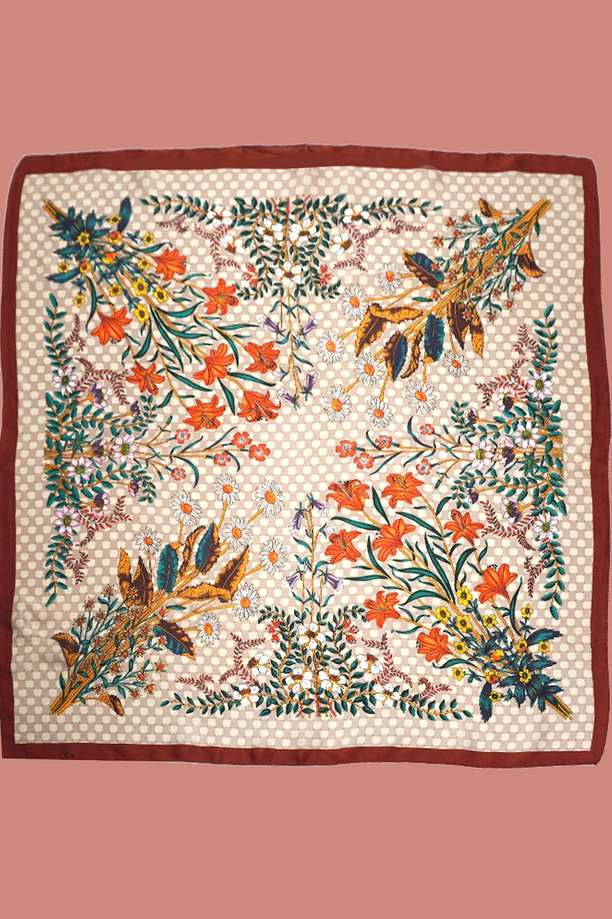 Colorful Lillies Bandana Scarf