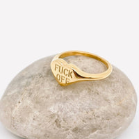 F*ck Off Heart 18K Gold Plated Ring - Best Seller!