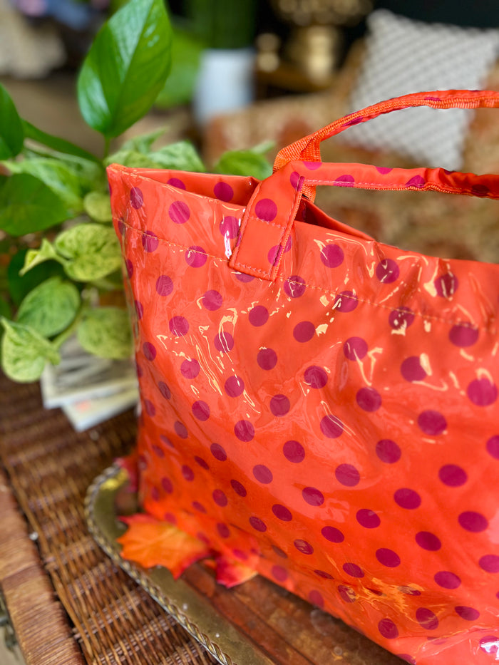 Polka Dot Tote Bag in Orange