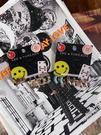 Rainbow, Smiley, and Floral Trio Earrings