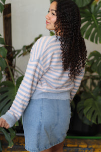 Twila Striped Blue Cardigan