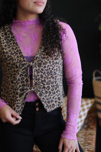 580 Lace Layer Top + Bright Mauve
