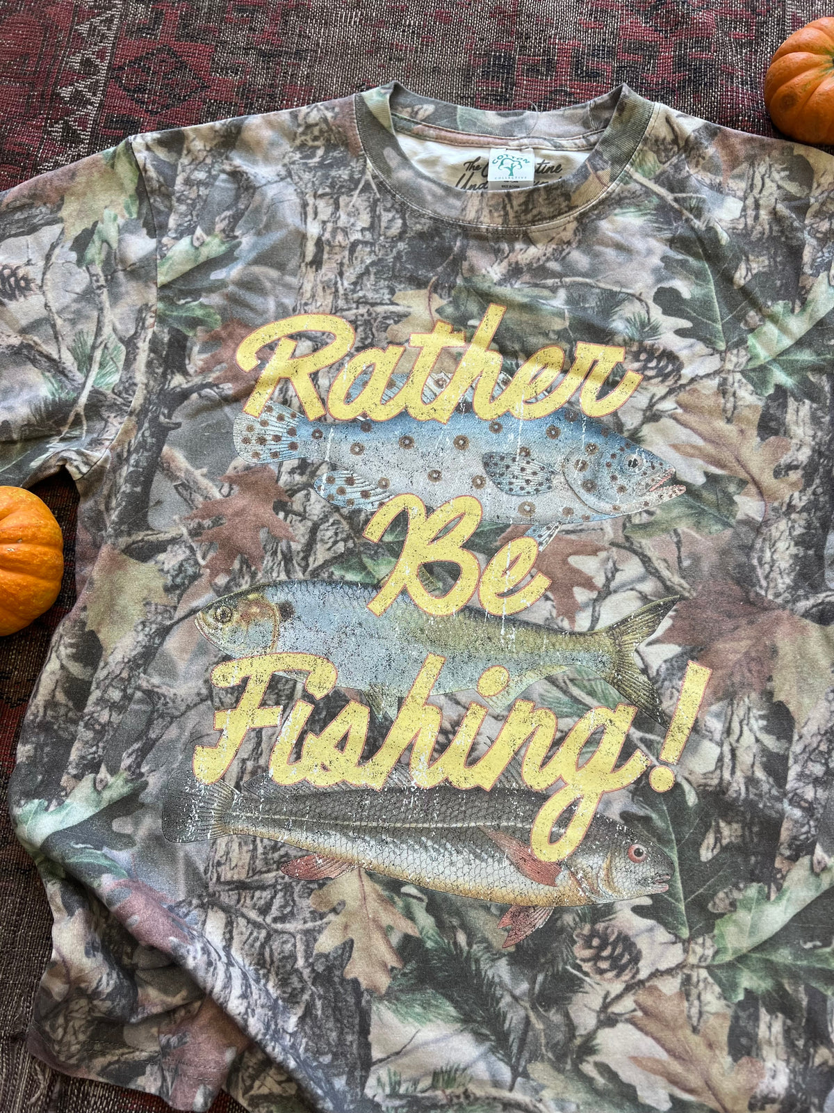 Rather Be Fishing Camo Cotton T-Shirt