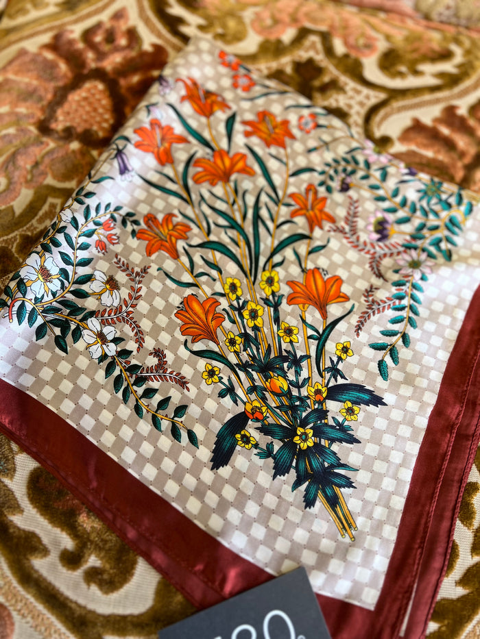 Colorful Lillies Bandana Scarf