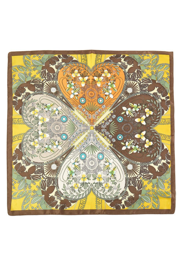 Four-Leaf Clover Square Bandana Scarf