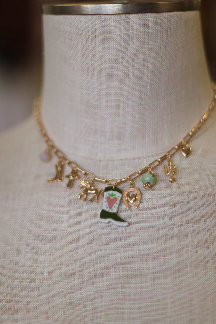 Gold Western Vibe Charm Necklace