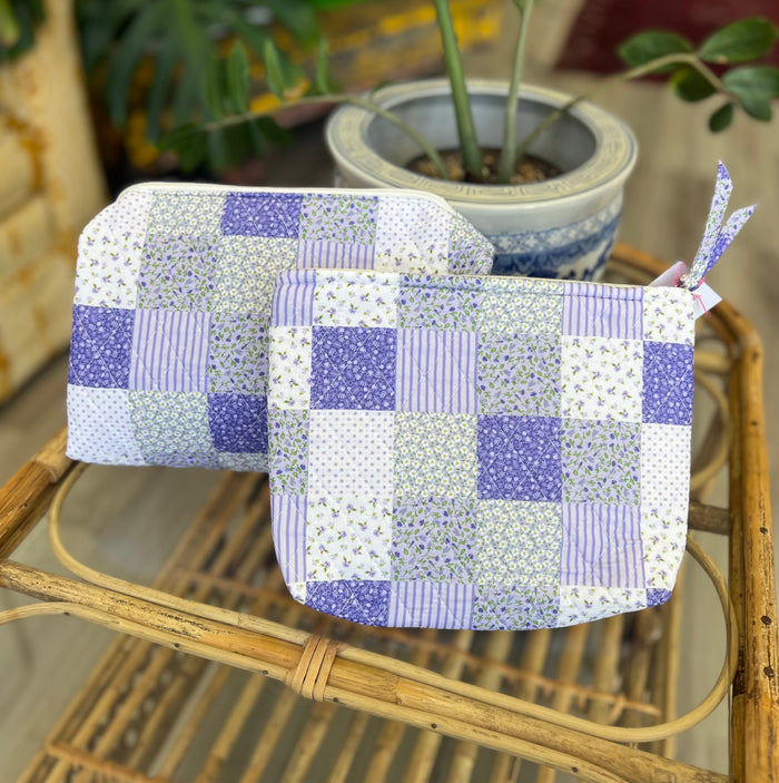 "Violet Dreams"  Quilted Cosmetic Bag