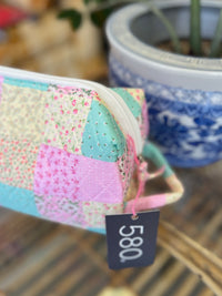 "Summer Garden"  Quilted Vanity and Travel Bag