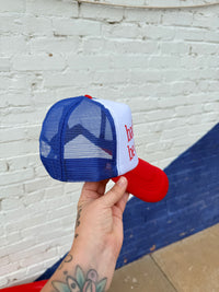 580 Trucker Hat + Hotdog RWB