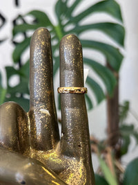 Inlaid Stars 18K Gold Plated Band Ring