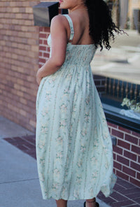 Garden Corset Midi Dress