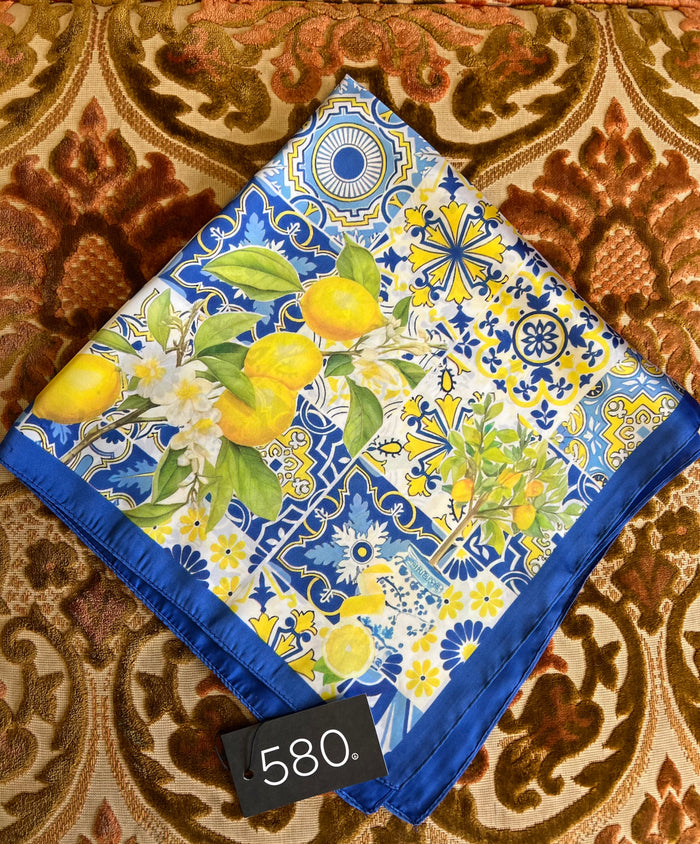 Lemon Silky Feel Bandana Scarf