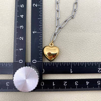 18K Gold Plated Heart Steel Necklace
