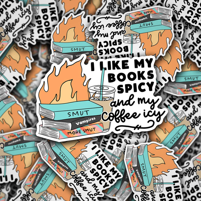 I Like My Books Spicy - Sticker