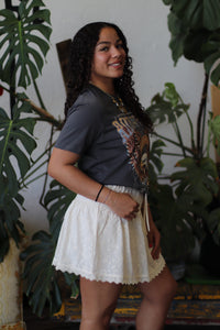 Darla Eyelet Mini Skirt in Cream