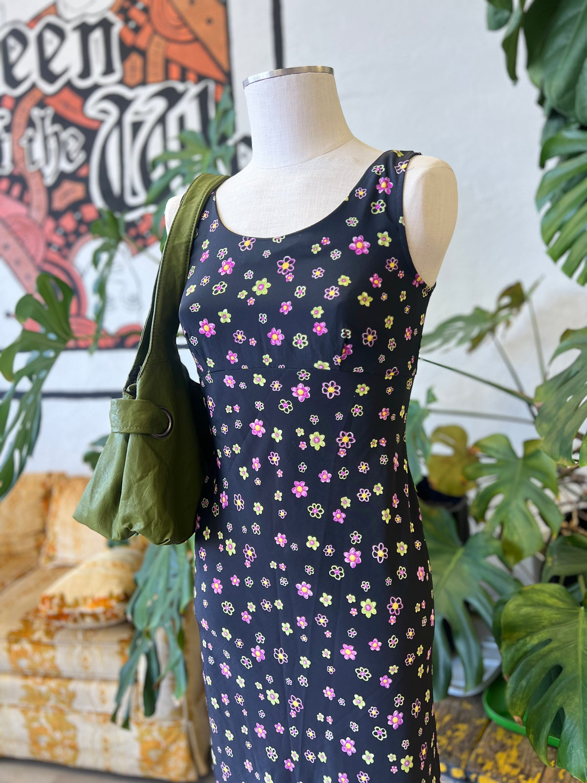 Vault | Black Floral Dress 7/8