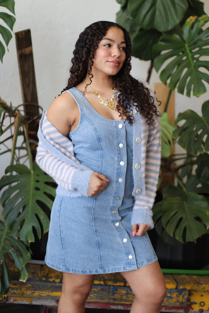 Ella Denim Button Down Mini Dress