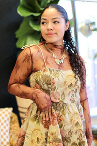 Brown Lace Layering Shirt