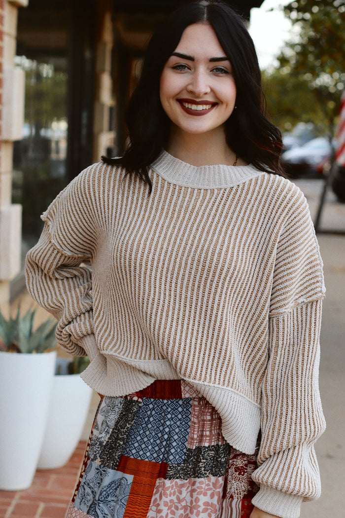 Mocha Striped Sweater