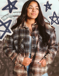 Brushed Plaid Shacket + Taupe | BF '25