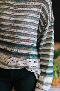 Summer To Fall Crochet Sweater + Pine
