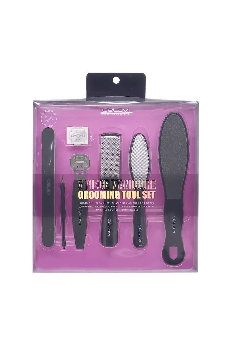 7pc Manicure & Pedicure Grooming Tool Set