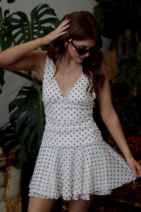Caroline Polka Dot Mini Dress