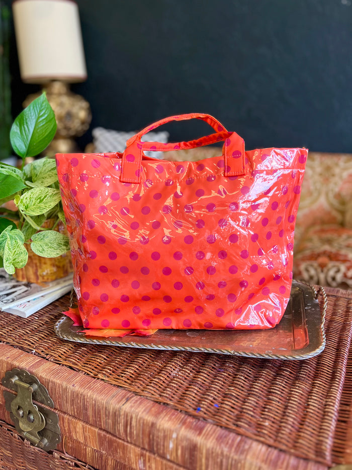 Polka Dot Tote Bag in Orange