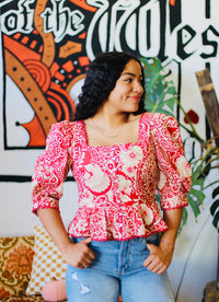 Berry Cute Peplum Top