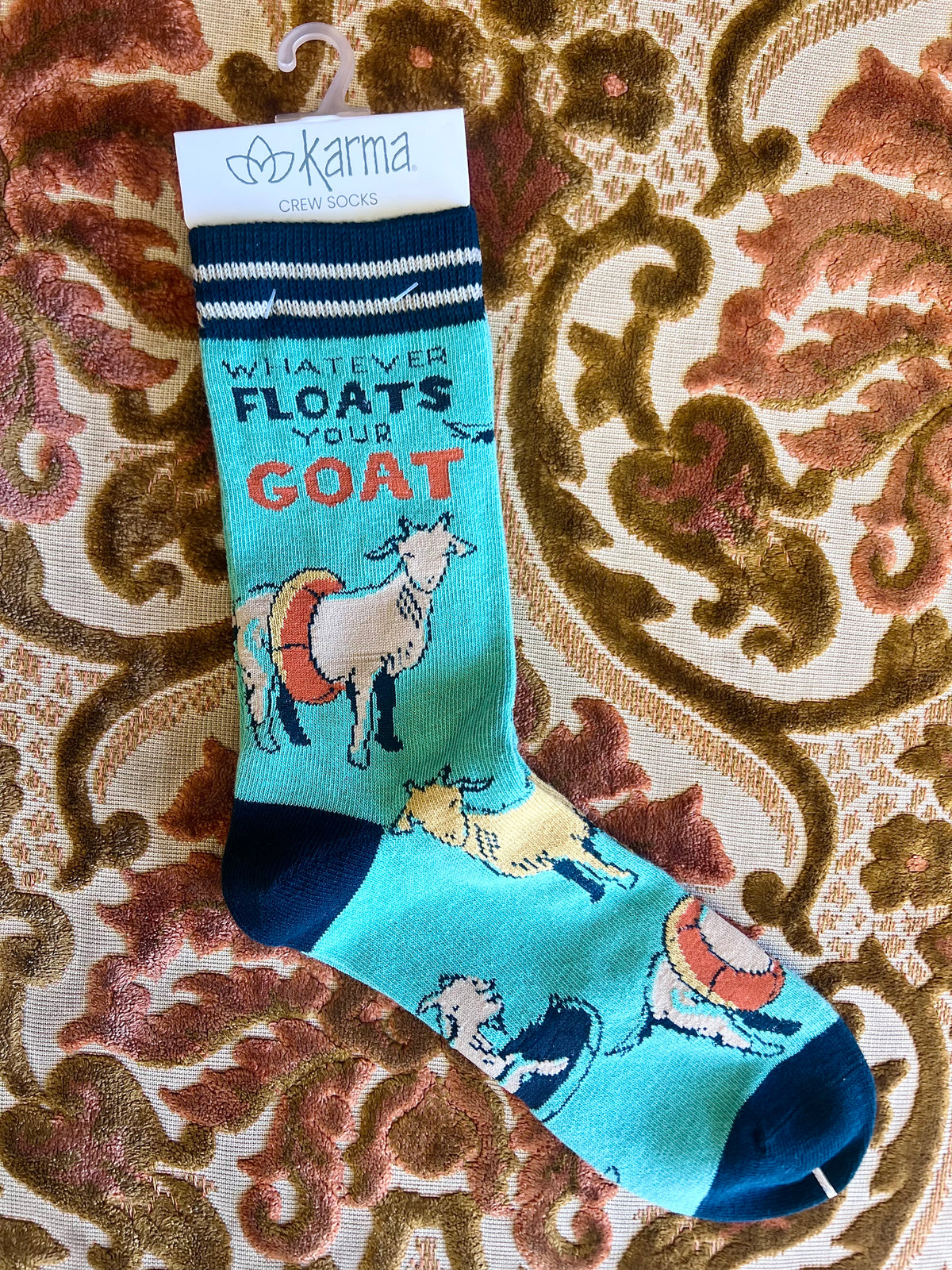 Floats Your Goat Crew Socks