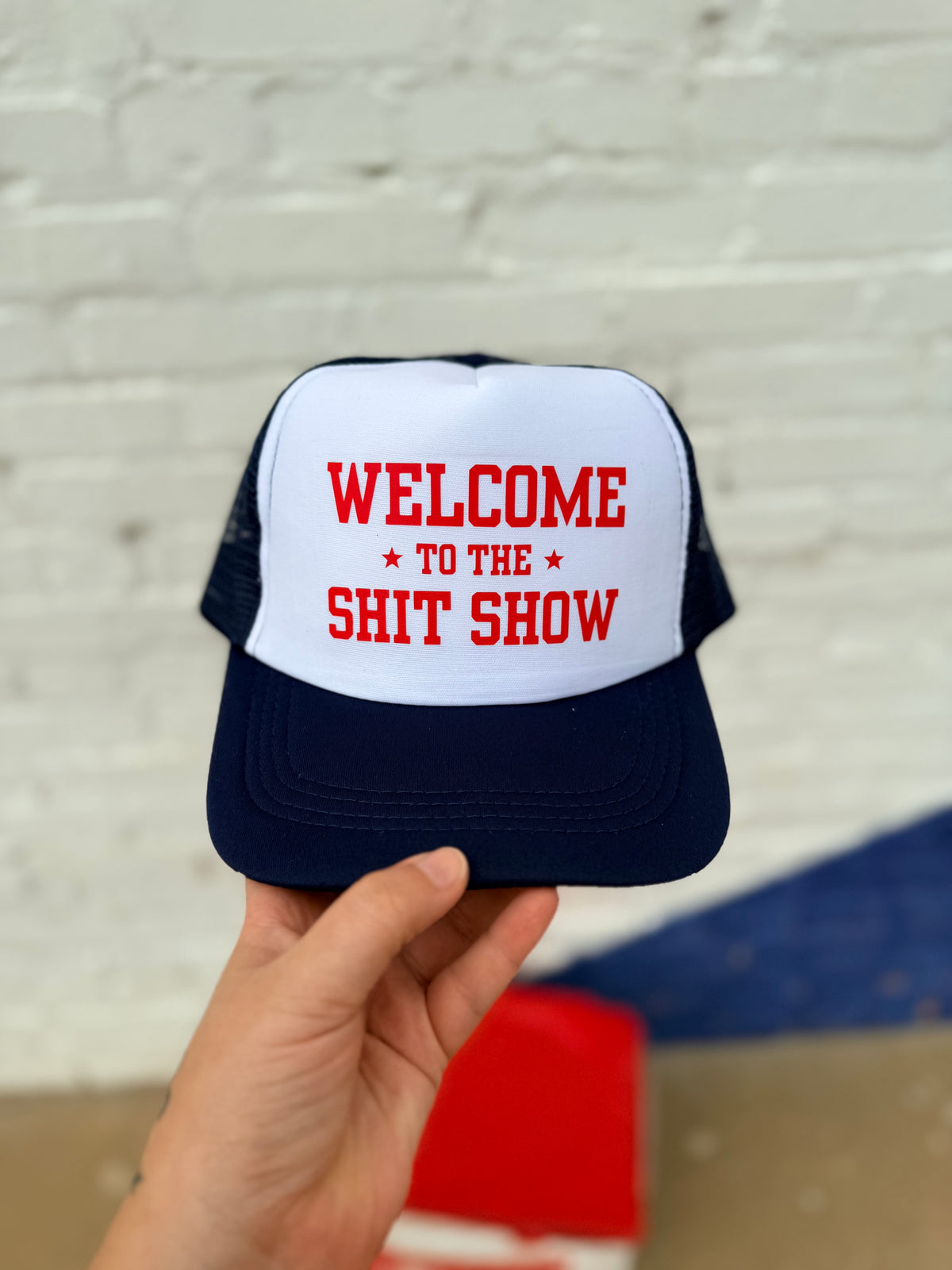 580 Trucker Hat + Welcome Navy