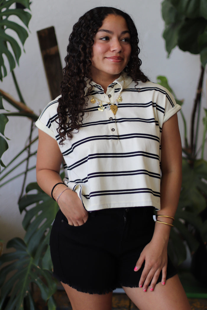 Josie Collared Boxy Top