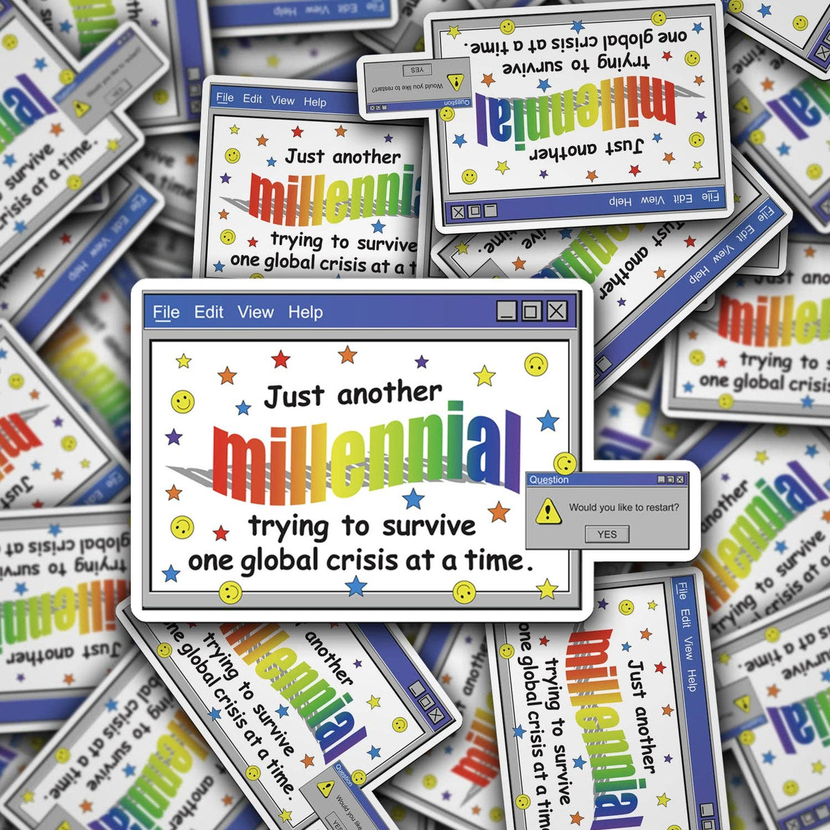 Just Another Millennial Trying To Survive Sticker