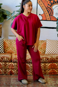 Scuba Two Piece Lounge Set + Cabernet