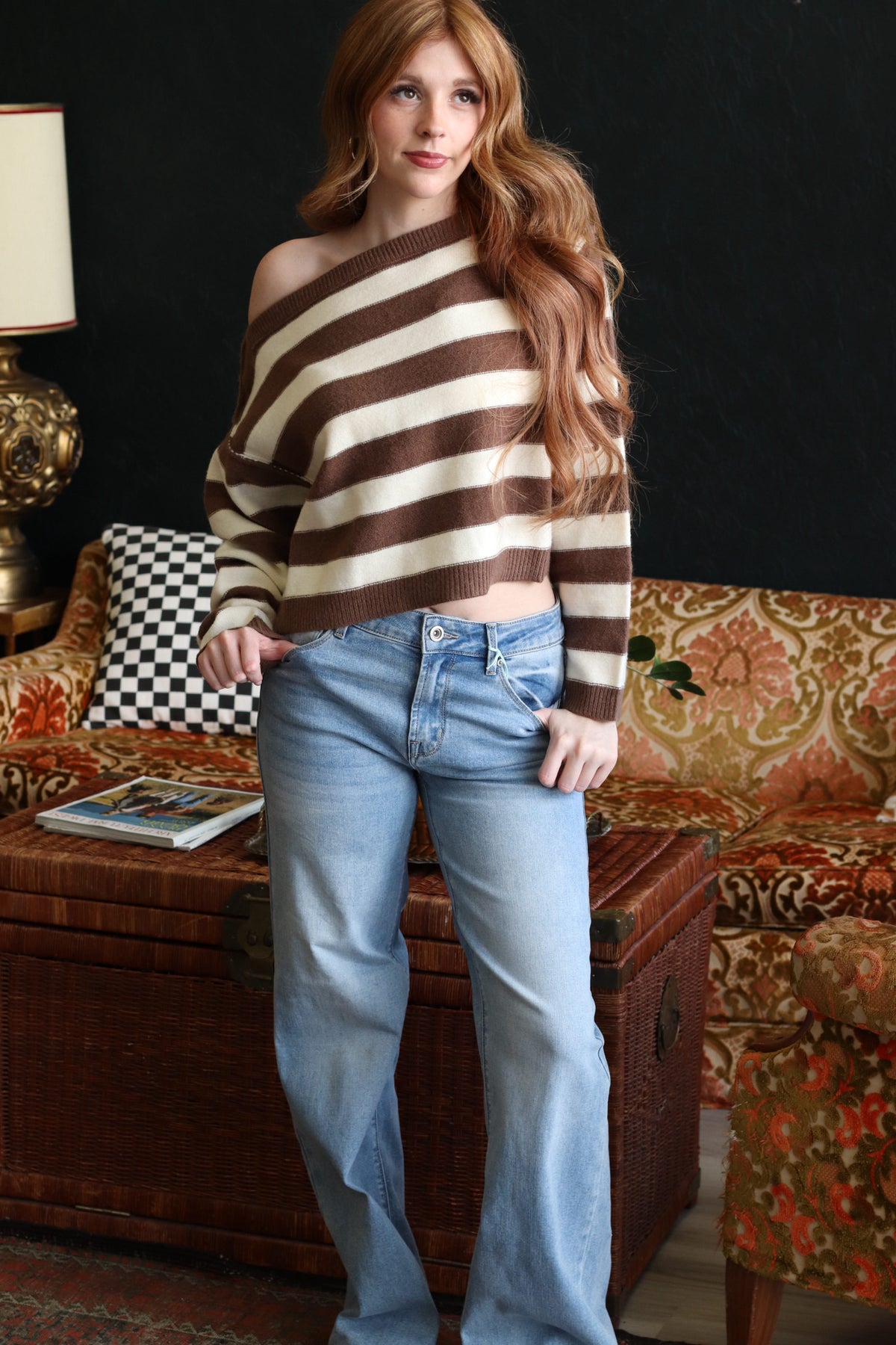 Leslie Brown & Cream Striped Long Sleeve