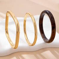 Tortoise & Gold Bangle Trio Bangle Set
