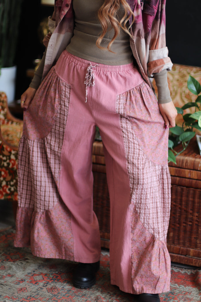 Poppy Patchwork Wide Leg Pants