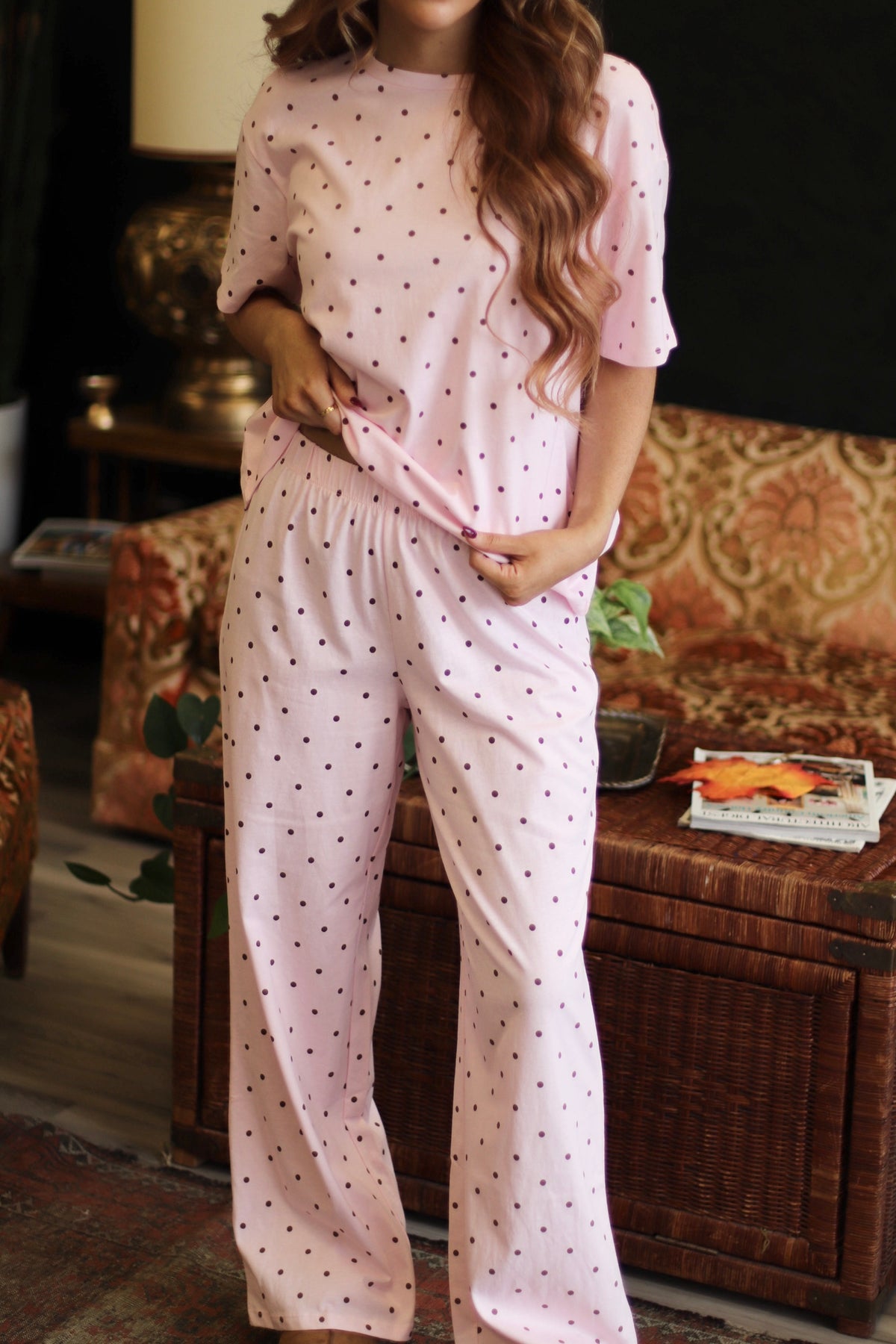 Girl Next Door Polka Dot Pants + Pink
